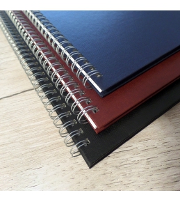 Abschlussarbeiten im Hardcover - Leinenstruktur mit Drahtringbindung DIN A4