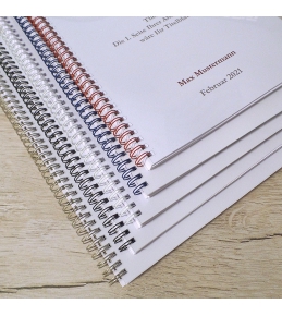 Abschlussarbeiten im Softcover - Drahtringbindung DIN A4