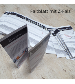 Faltblatt 2-fach gefalzt