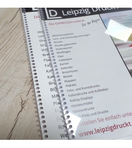 Drucke mit Coilbindung -robust und formstabil-